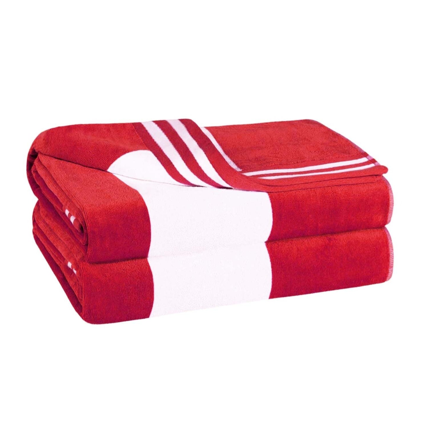 Set di 2 asciugamani da spiaggia oversize in cotone a righe Cabana di Superior