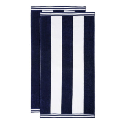 Set di 2 asciugamani da spiaggia oversize in cotone a righe Cabana di Superior