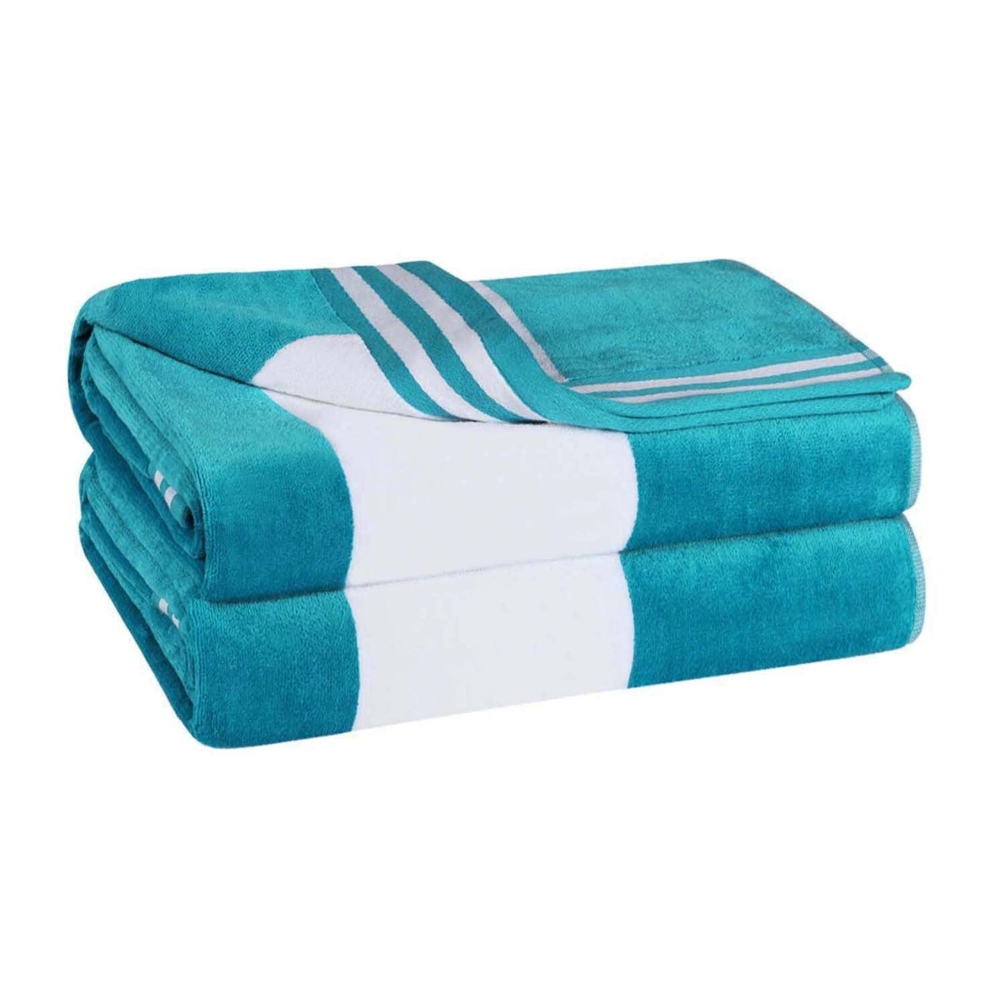 Set di 2 asciugamani da spiaggia oversize in cotone a righe Cabana di Superior