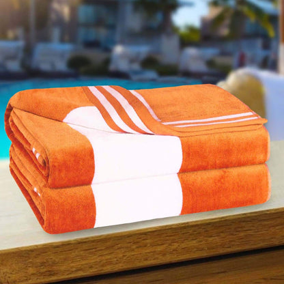 Set di 2 asciugamani da spiaggia oversize in cotone a righe Cabana di Superior