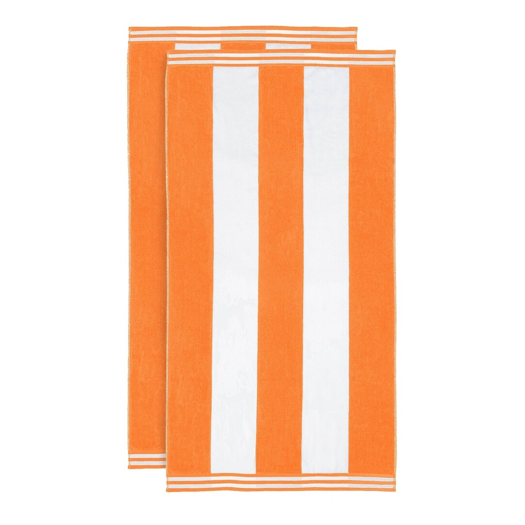 Set di 2 asciugamani da spiaggia oversize in cotone a righe Cabana di Superior