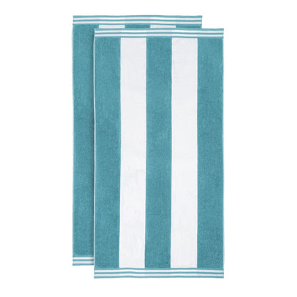 Set di 2 asciugamani da spiaggia oversize in cotone a righe Cabana di Superior