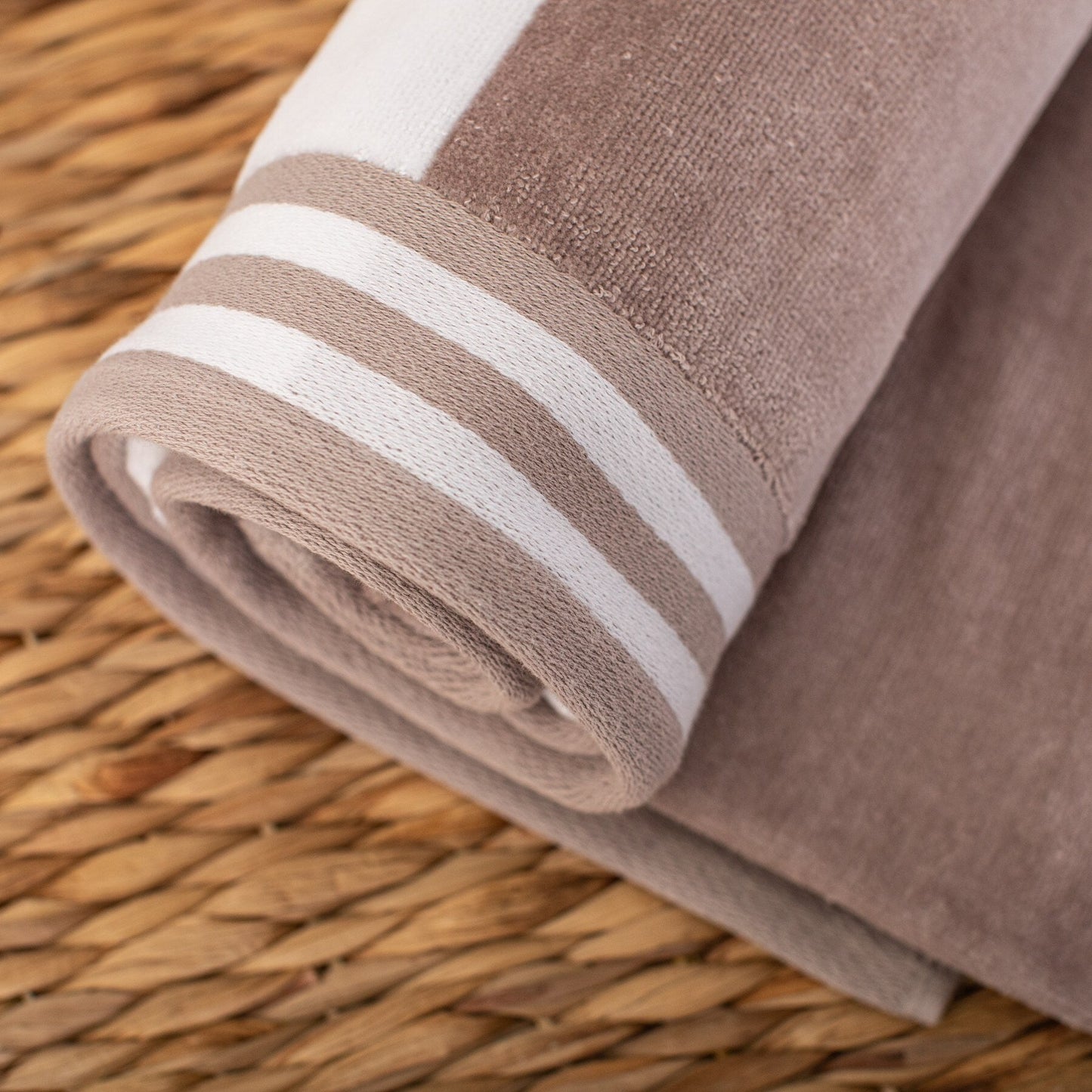 Set di 2 asciugamani da spiaggia oversize in cotone a righe Cabana di Superior