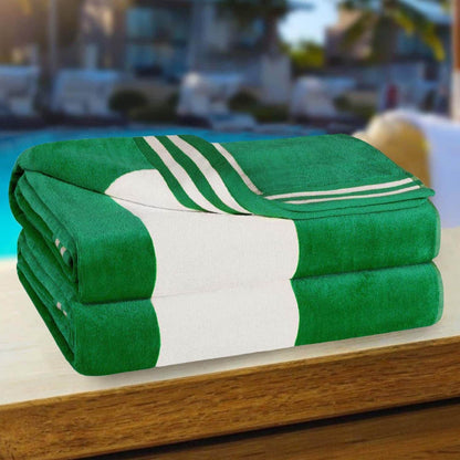 Set di 2 asciugamani da spiaggia oversize in cotone a righe Cabana di Superior