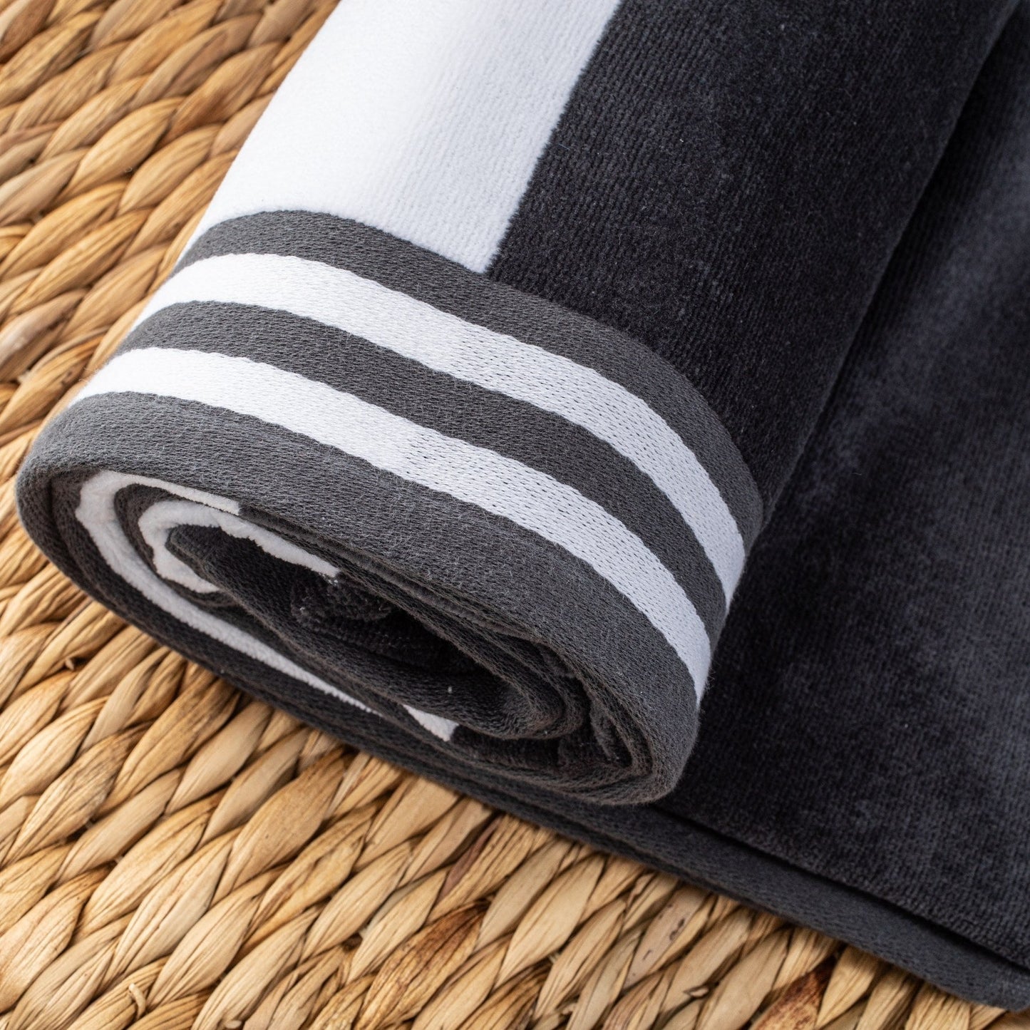 Set di 2 asciugamani da spiaggia oversize in cotone a righe Cabana di Superior