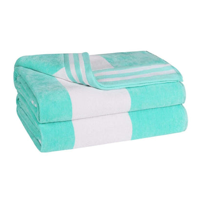 Set di 2 asciugamani da spiaggia oversize in cotone a righe Cabana di Superior