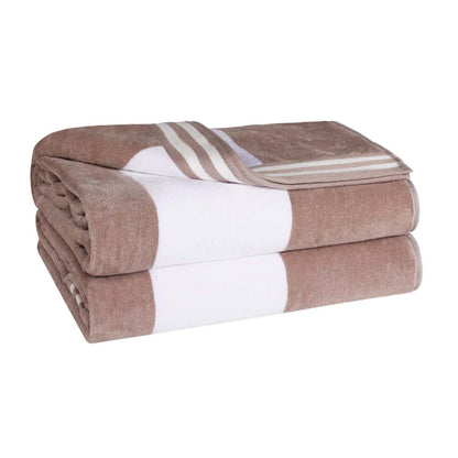 Set di 2 asciugamani da spiaggia oversize in cotone a righe Cabana di Superior