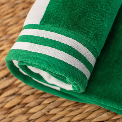 Set di 4 asciugamani da spiaggia in cotone oversize Cabana Stripe di Superior