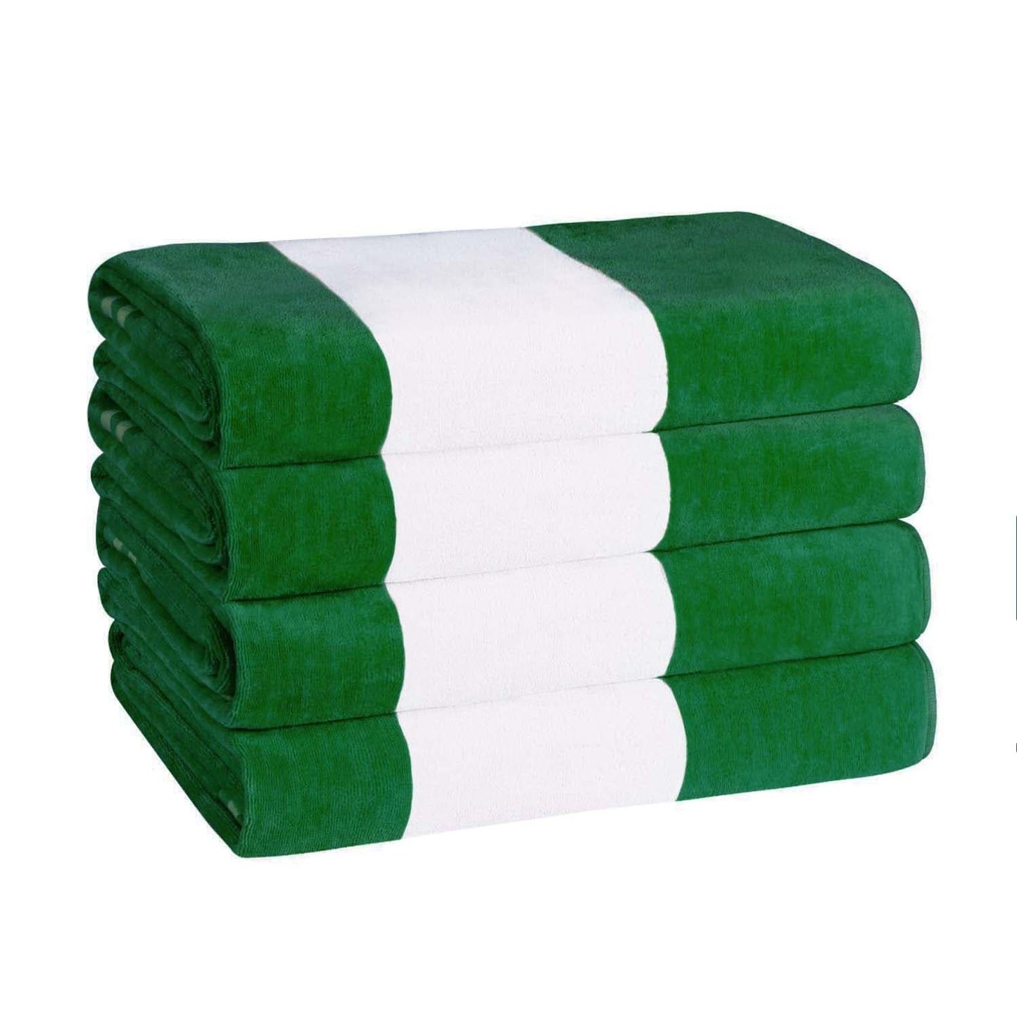 Set di 4 asciugamani da spiaggia in cotone oversize Cabana Stripe di Superior