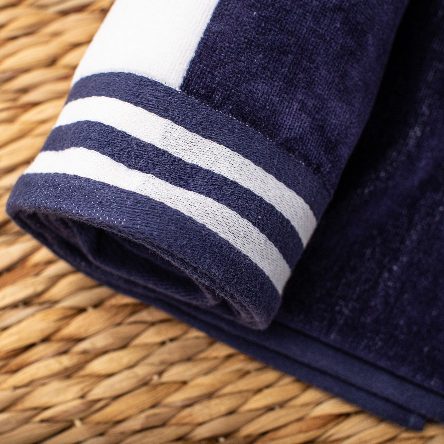 Set di 4 asciugamani da spiaggia in cotone oversize Cabana Stripe di Superior