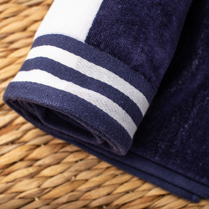 Set di 4 asciugamani da spiaggia in cotone oversize Cabana Stripe di Superior