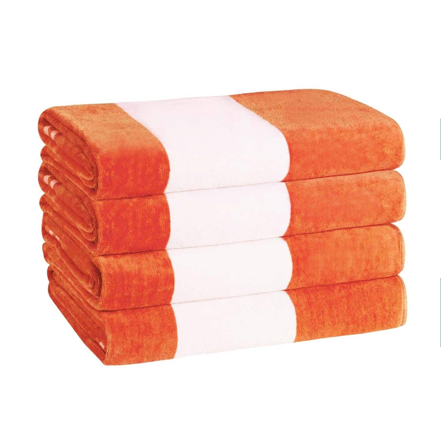 Set di 4 asciugamani da spiaggia in cotone oversize Cabana Stripe di Superior