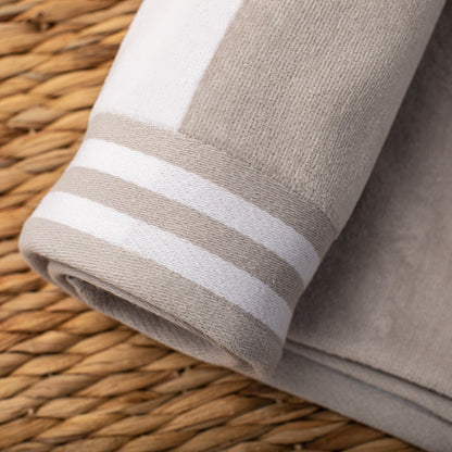 Set di 4 asciugamani da spiaggia in cotone oversize Cabana Stripe di Superior