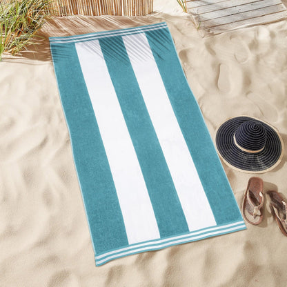 Asciugamano da spiaggia oversize in cotone a righe Cabana di Superior