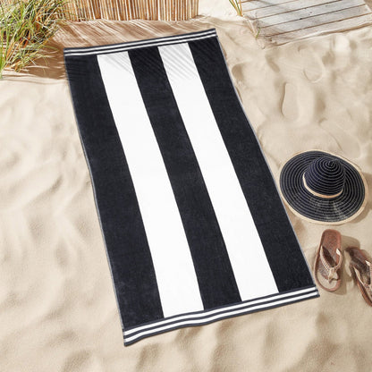 Asciugamano da spiaggia oversize in cotone a righe Cabana di Superior