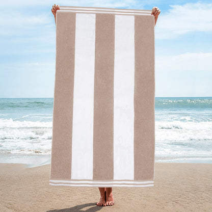 Asciugamano da spiaggia oversize in cotone a righe Cabana di Superior