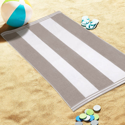 Asciugamano da spiaggia oversize in cotone a righe Cabana di Superior