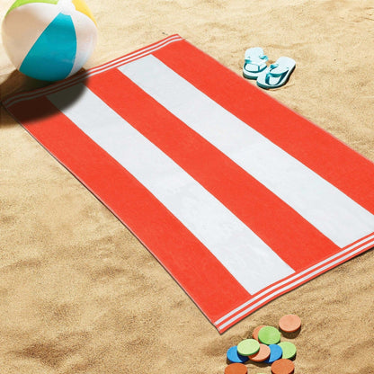 Asciugamano da spiaggia oversize in cotone a righe Cabana di Superior