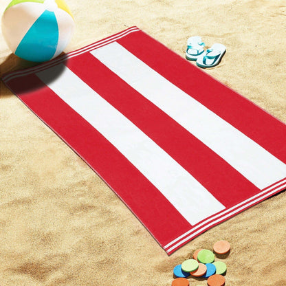Asciugamano da spiaggia oversize in cotone a righe Cabana di Superior