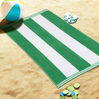 Asciugamano da spiaggia oversize in cotone a righe Cabana di Superior