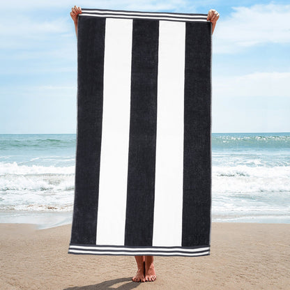 Asciugamano da spiaggia oversize in cotone a righe Cabana di Superior
