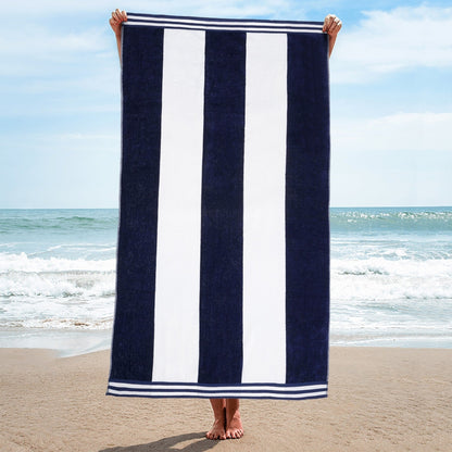 Asciugamano da spiaggia oversize in cotone a righe Cabana di Superior
