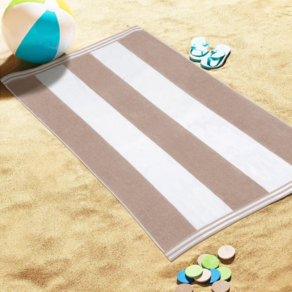 Asciugamano da spiaggia oversize in cotone a righe Cabana di Superior
