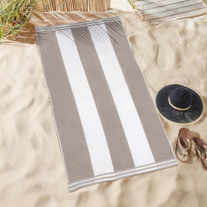 Asciugamano da spiaggia oversize in cotone a righe Cabana di Superior