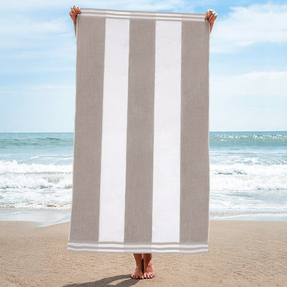 Asciugamano da spiaggia oversize in cotone a righe Cabana di Superior