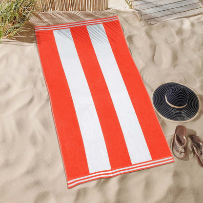 Asciugamano da spiaggia oversize in cotone a righe Cabana di Superior
