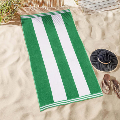 Asciugamano da spiaggia oversize in cotone a righe Cabana di Superior