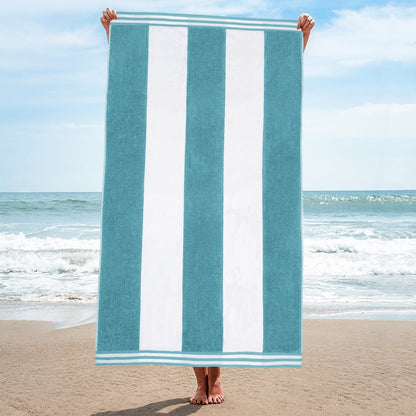 Asciugamano da spiaggia oversize in cotone a righe Cabana di Superior