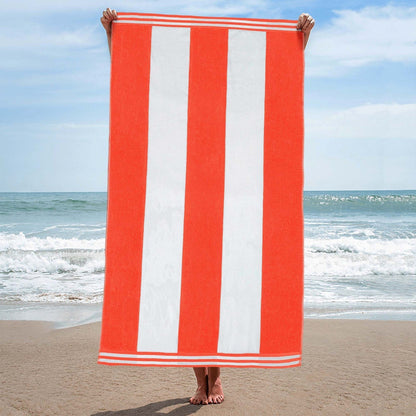 Asciugamano da spiaggia oversize in cotone a righe Cabana di Superior