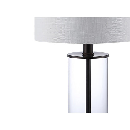 Lampada da tavolo a LED moderna e contemporanea Cabell 21 in vetro con ricarica USB, bronzo lucidato a olio (set da 2) di JONATHAN Y