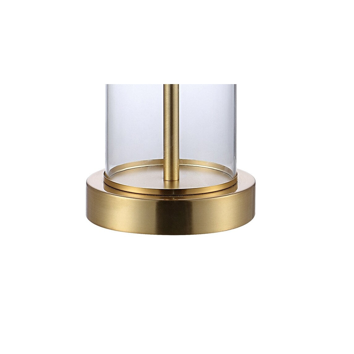 Lampada da tavolo a LED moderna e contemporanea Cabell 21 in vetro con ricarica USB, bronzo lucidato a olio (set da 2) di JONATHAN Y