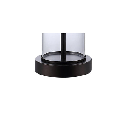 Lampada da tavolo a LED moderna e contemporanea Cabell 21 in vetro con ricarica USB, bronzo lucidato a olio (set da 2) di JONATHAN Y
