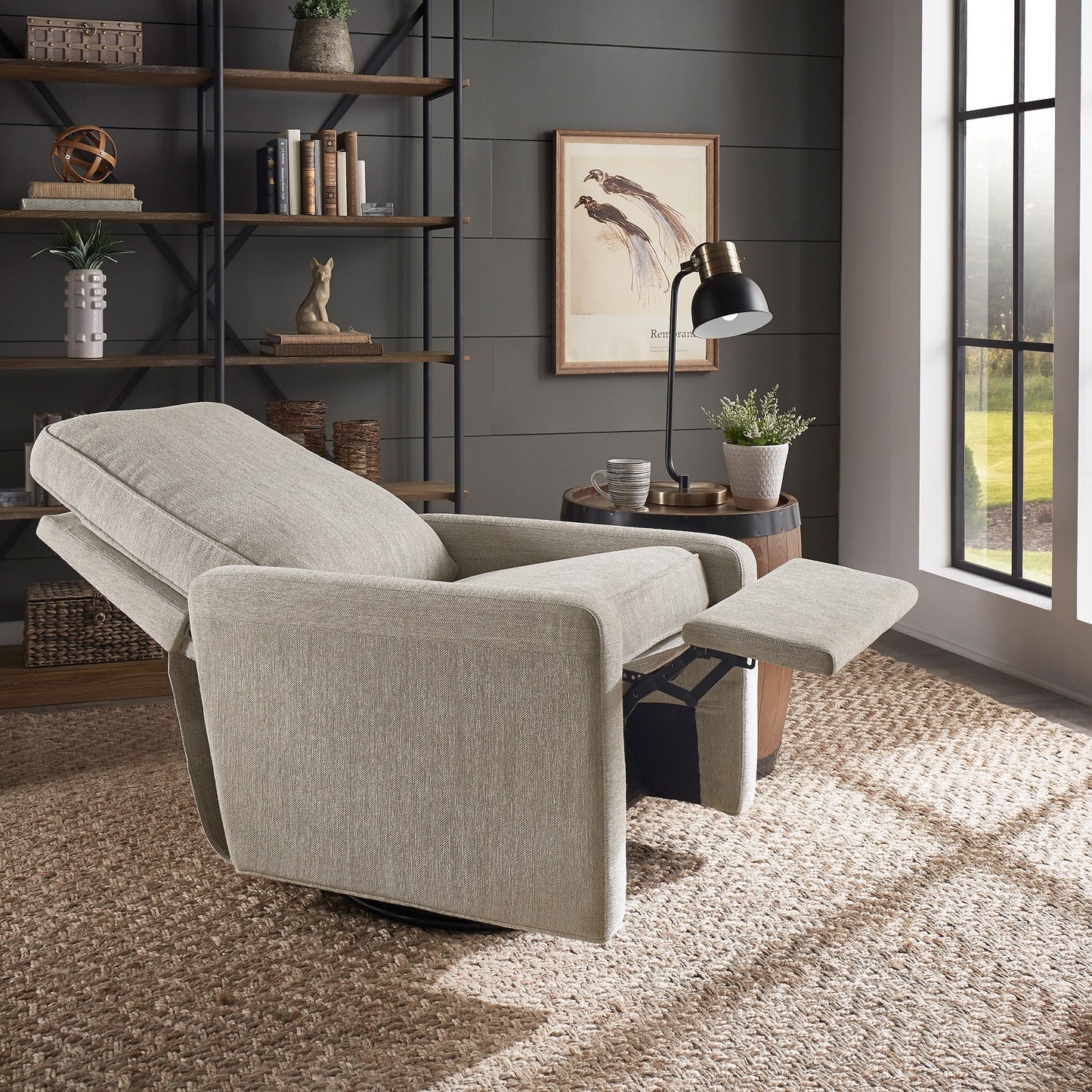 Poltrona reclinabile girevole con schienale a spinta Cadeau di iNSPIRE Q Modern