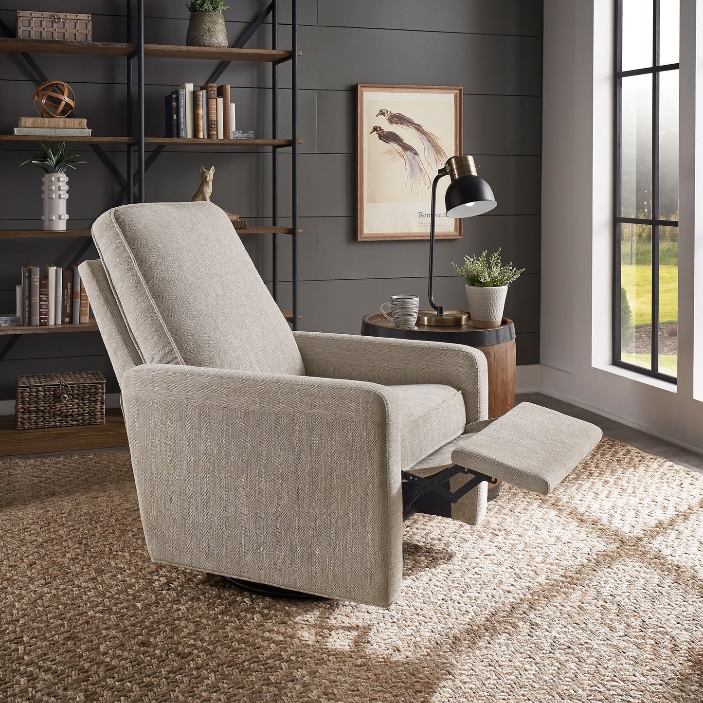 Poltrona reclinabile girevole con schienale a spinta Cadeau di iNSPIRE Q Modern