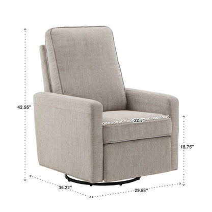 Poltrona reclinabile girevole con schienale a spinta Cadeau di iNSPIRE Q Modern