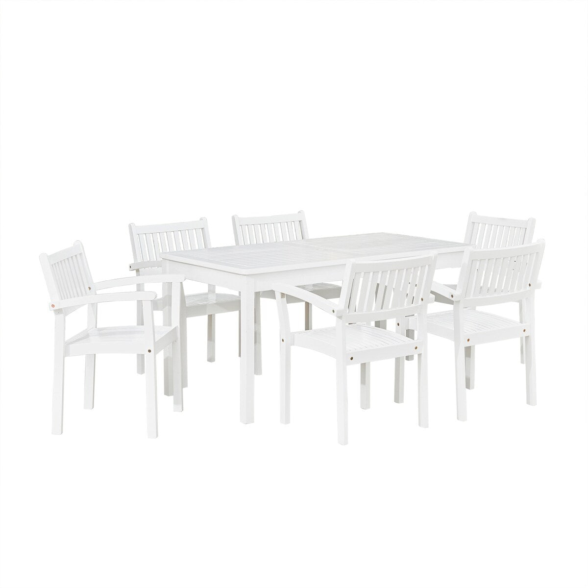 Set da pranzo impilabile in legno Caladesi