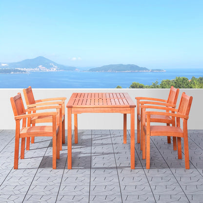 Set da pranzo impilabile in legno Caladesi