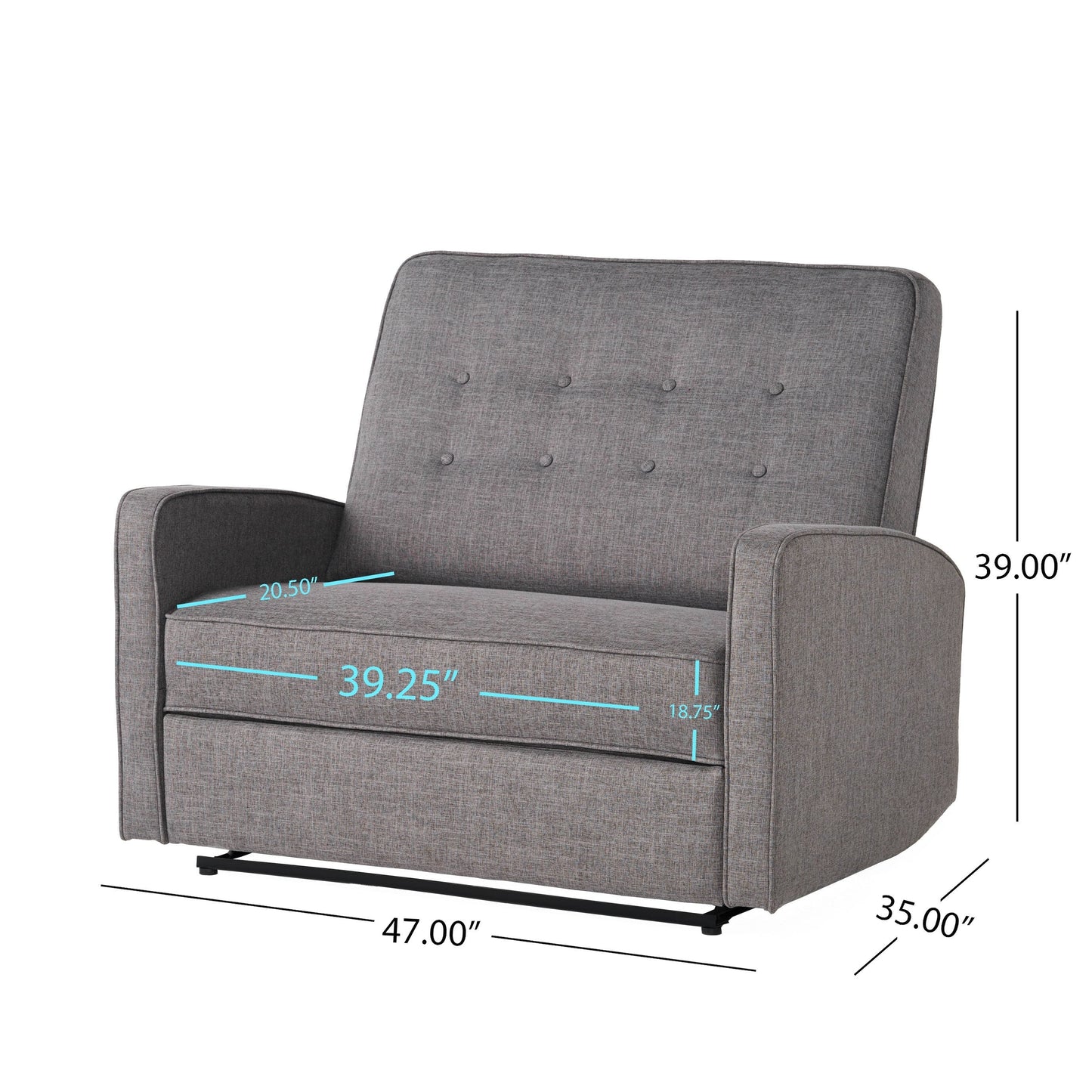 Poltrona reclinabile oversize Calliope Tufted di Christopher Knight Home