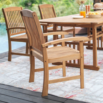 Set da pranzo estensibile da esterno Cambridge Casual Caterina in teak, 6 pezzi