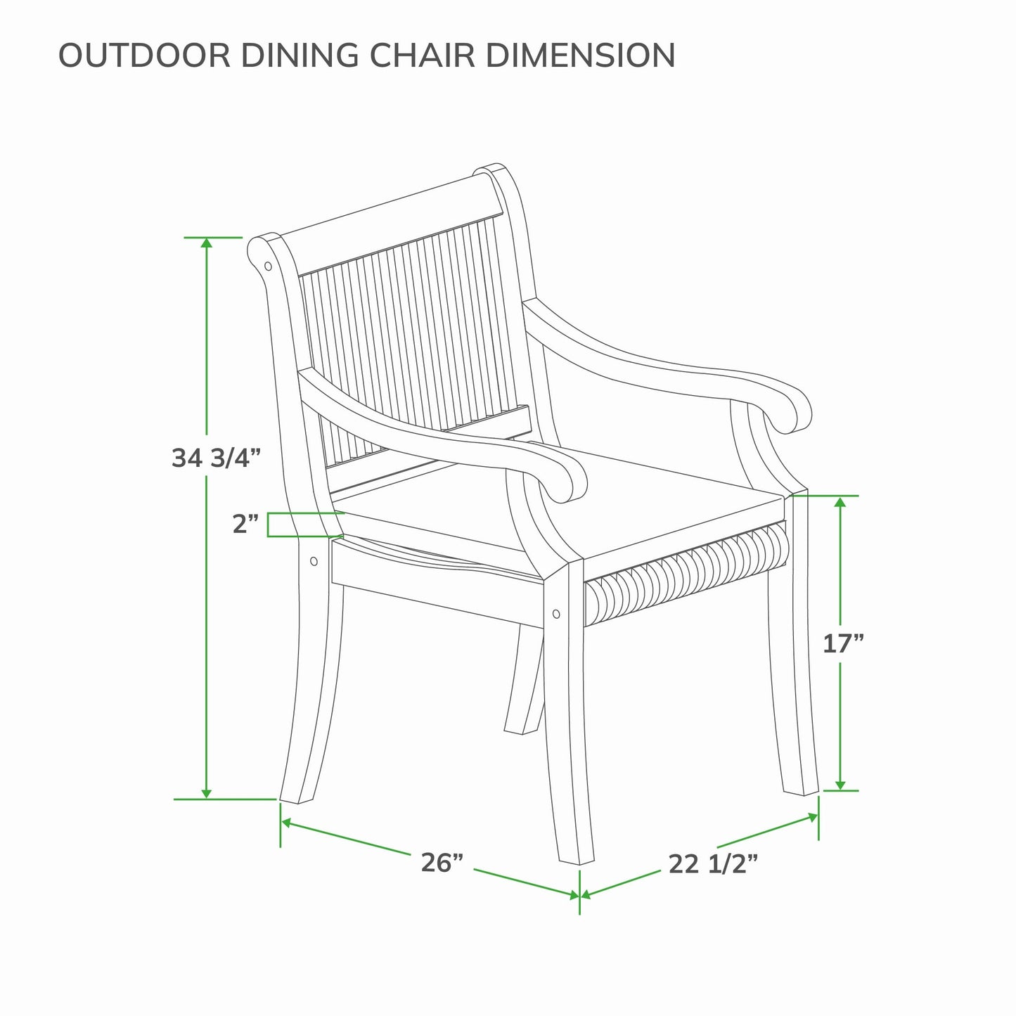 Set da pranzo per patio Cambridge Casual Chara in teak da 5 pezzi con cuscino