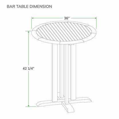 Set da bistrot Cambridge Casual Chara Teak da 3 pezzi