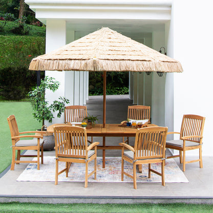 Set da pranzo estensibile per patio Cambridge Casual Chignik da 7 pezzi in teak
