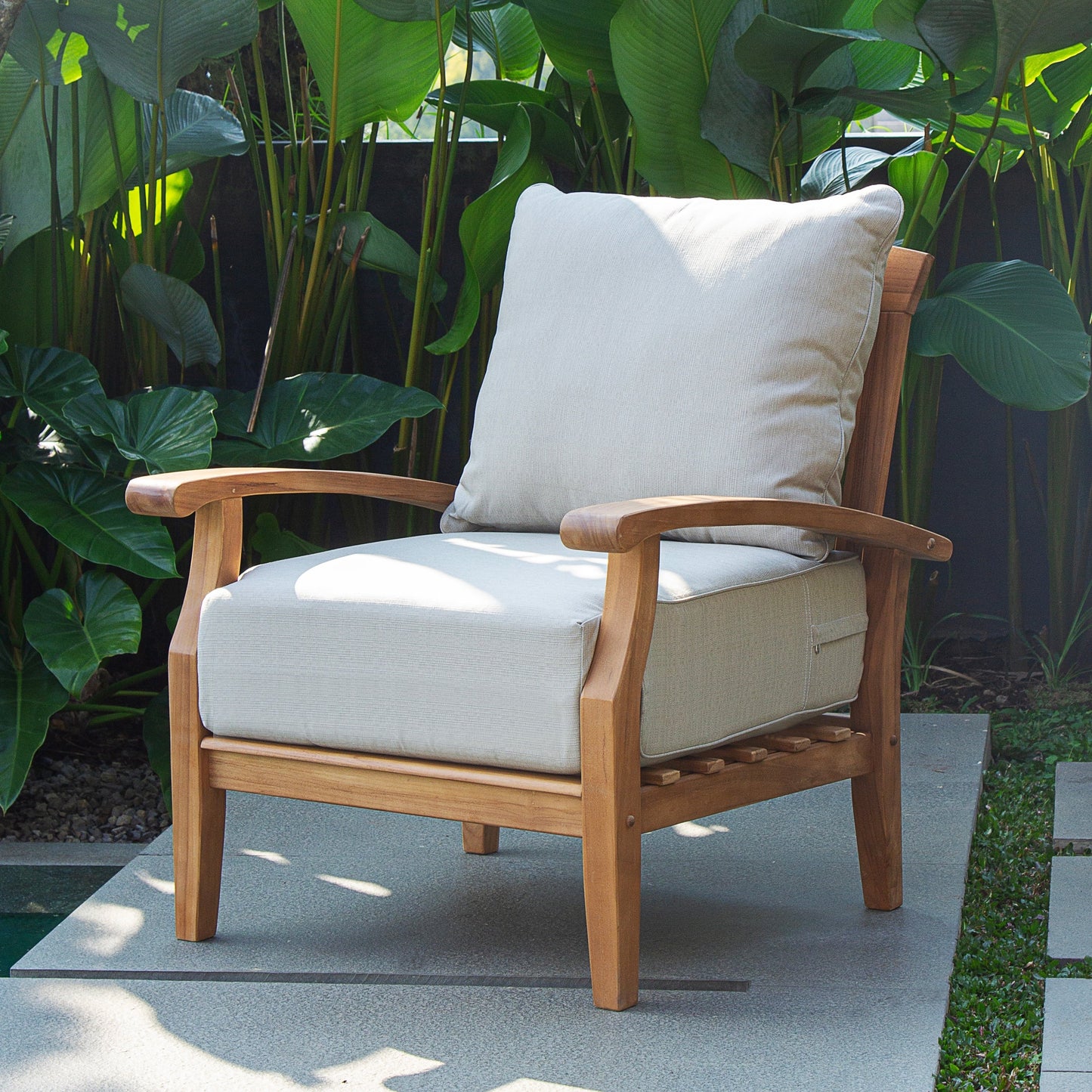 Set da giardino Cambridge Casual Leon in teak da 3 pezzi con cuscini