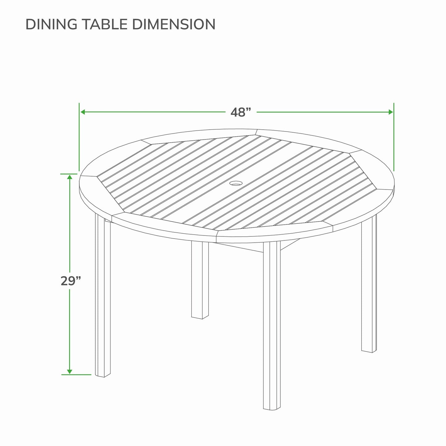 Set da pranzo per esterni Cambridge Casual Leon in teak da 5 pezzi