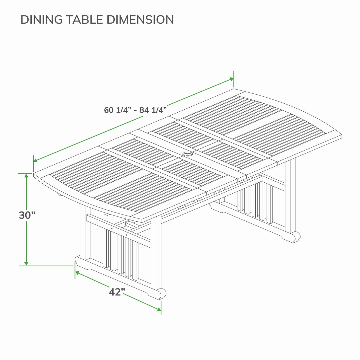 Set da pranzo estensibile per patio Cambridge Casual Leon in teak da 6 pezzi