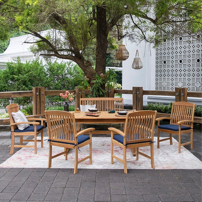 Set da pranzo estensibile per patio Cambridge Casual Leon in teak da 6 pezzi